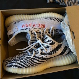 Zebra Yeezy 350s